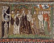 unknow artist The Empress Theodora and Her Court Sweden oil painting artist